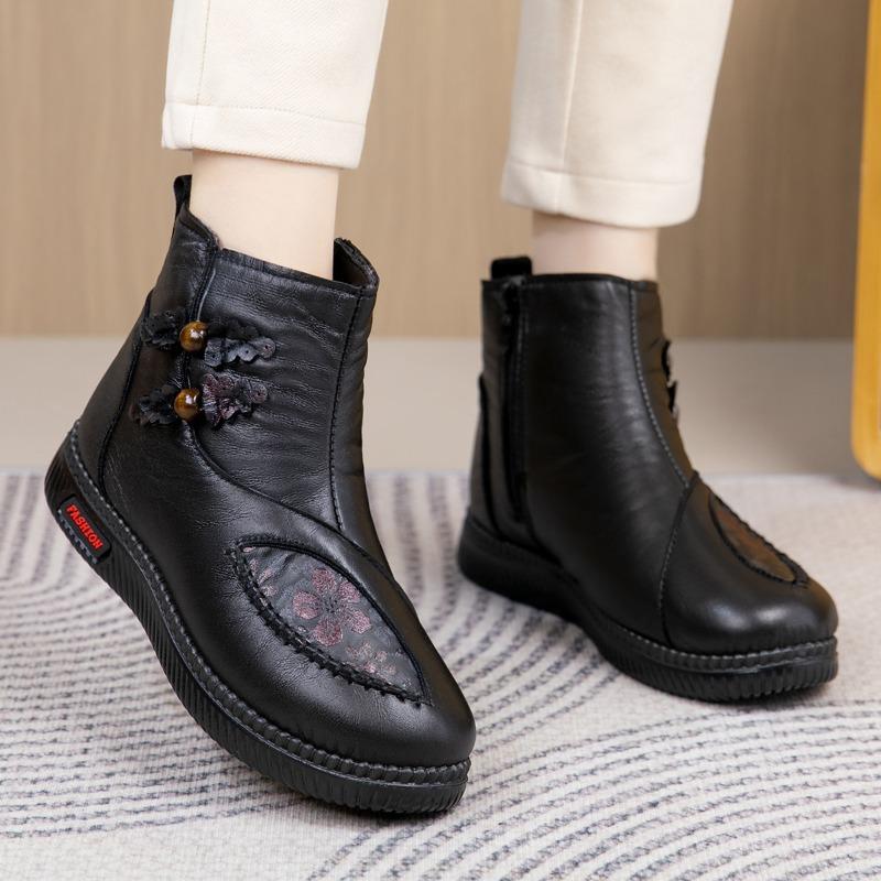 Женская обувь с флисом, теплая обувь, противоскользящие и водонепроницаемые ботинки на мягкой подошве