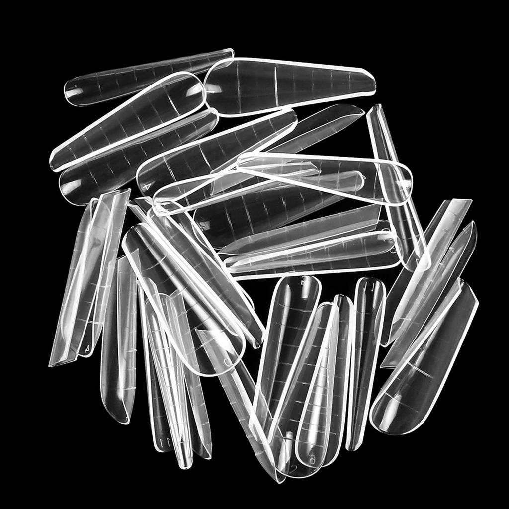 120 шт. типсы для ногтей со шкалой, быстрое наращивание, прозрачные накладные ногти, маникюр, наращивание ногтей