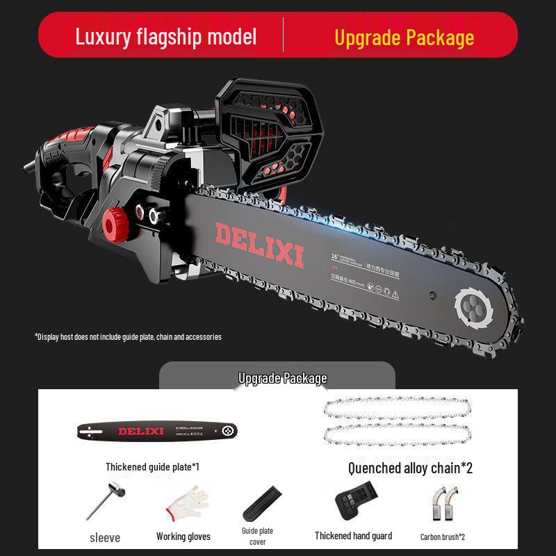 High-Power Handheld Electric Chainsaw for Home and Woodworking - Portable and Multifunctional with Free Shipping