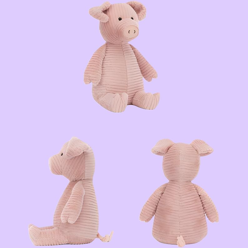 JELLYCAT Серия Животные Фермы Хрюшка Квакси Милая Кукла Плюшевая Кукла Высота 26 см