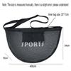 1pcs Adjustable Basketball Mesh Bag Mesh Fabric Single Shoulder Crossbody Ball Bag Zipper Pocket Handbag