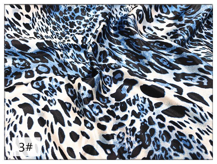 Сатиновая ткань с леопардовым принтом, имитация шелка для одежды, подкладки, повязок на голову и сумок