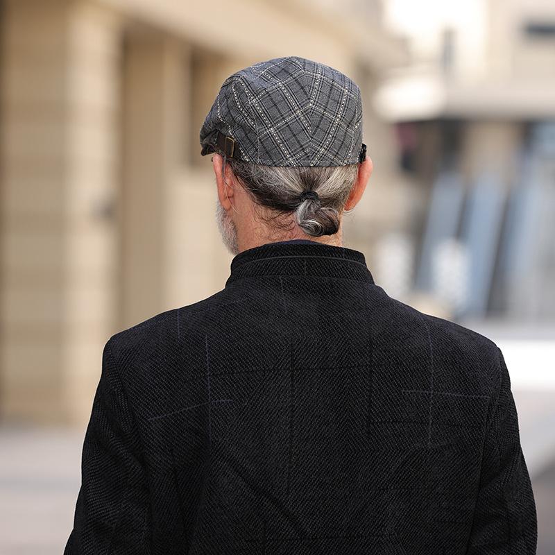 Весна и лето ретро шляпа с утиным язычком мужская клетчатая кепка английская модная женская клетчатая кепка берет