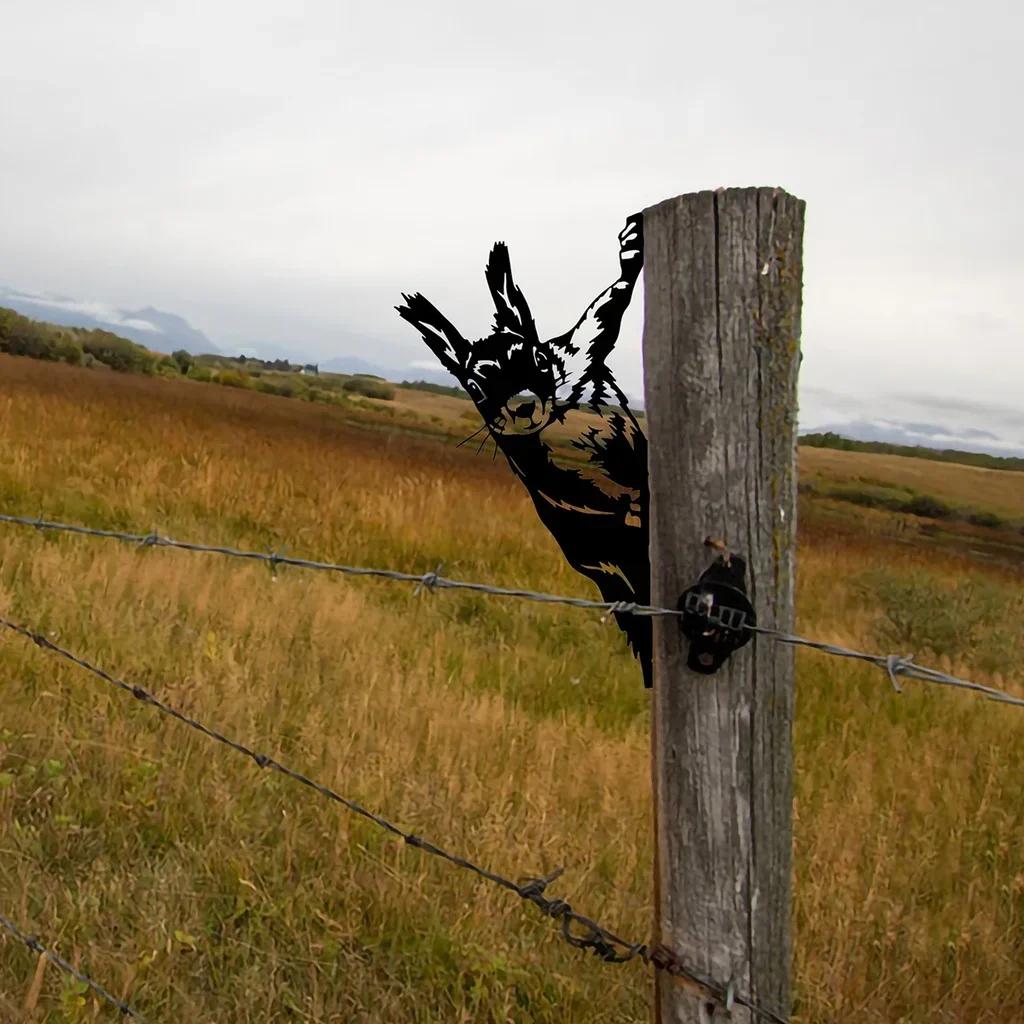 Добавьте изюминку в свой сад с помощью очаровательного украшения для забора в форме белки — идеально подходит для подарков на день рождения и декора сада