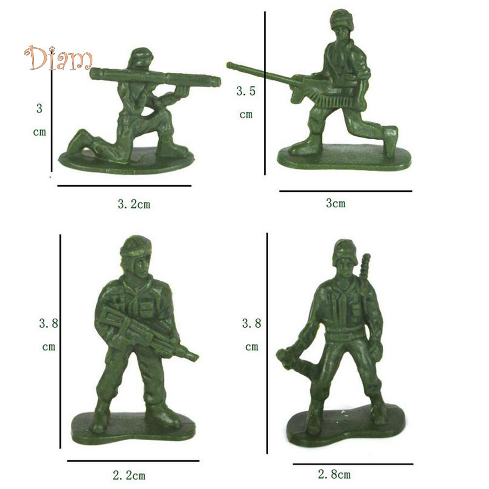 TOYS & TOTS 100Pcs Mini Classic Soldiers Figures Models Playset Desk Decor
