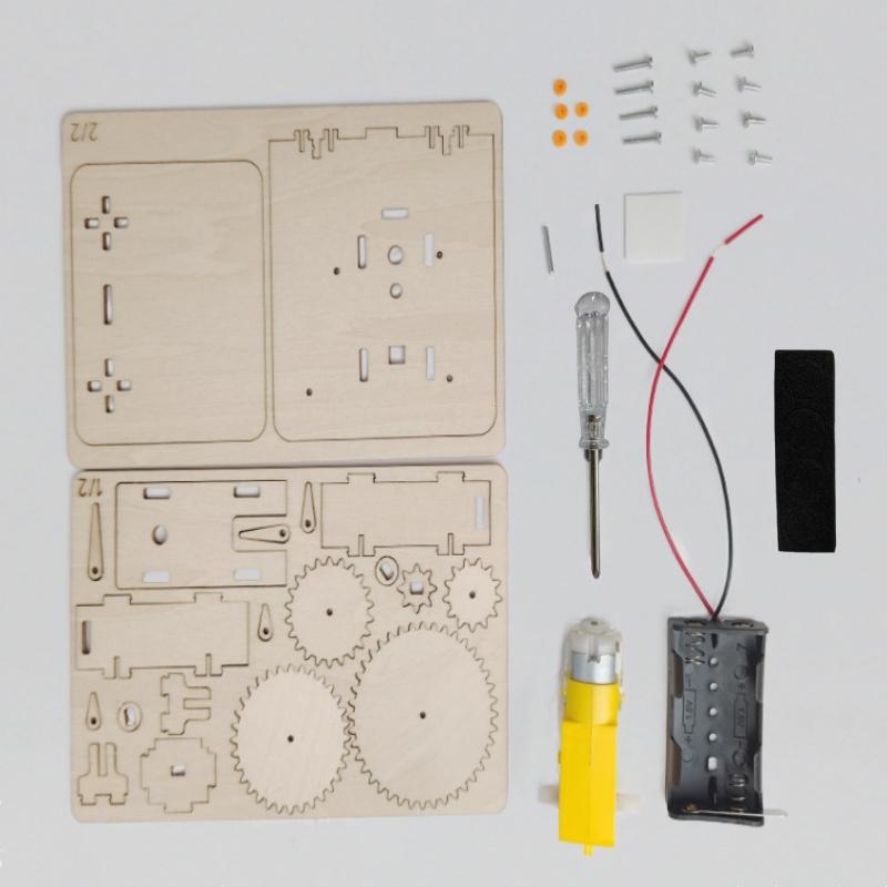 STEM  Wooden Mechanical Gear DIY 3D Puzzle Science Stem Model Building Kits Laser Cutting Action by Clockwork Gift Toys For Kid