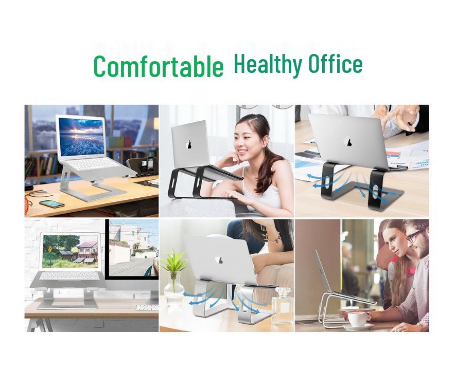 Портативная алюминиевая подставка для ноутбука с теплоотводом для стола