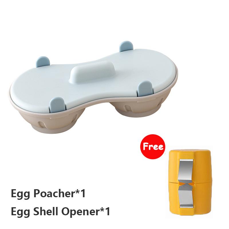 Egg Poacher with Egg Shell Opener Microwave Poached Egg Maker Dishwasher Safe BPA Free Egg Cooker Poached Egg Steamer