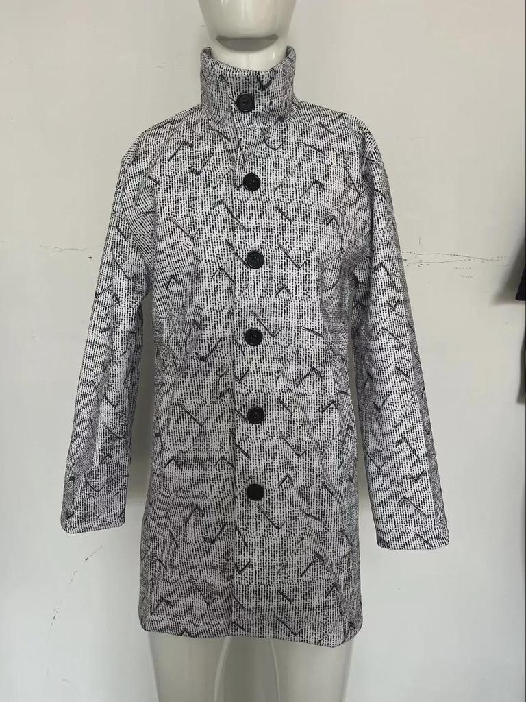 Мужское шерстяное пальто средней длины с воротником-стойкой в европейском и американском стиле — повседневный дизайн на осень и зиму с карманами.