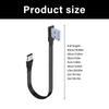 Плоский гибкий Г-образный 90 градусов USB Male на Type C Кабель для зарядки и передачи данных 10 Вт для мобильного телефона ноутбука