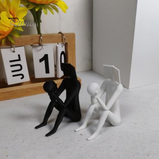 Устойчивая подставка для телефона, 3D-печатная статуэтка читающего человека, Абстрактная скульптура головы-книги, Цельнопечатное креативное украшение для стола, Держатель для дома и офиса