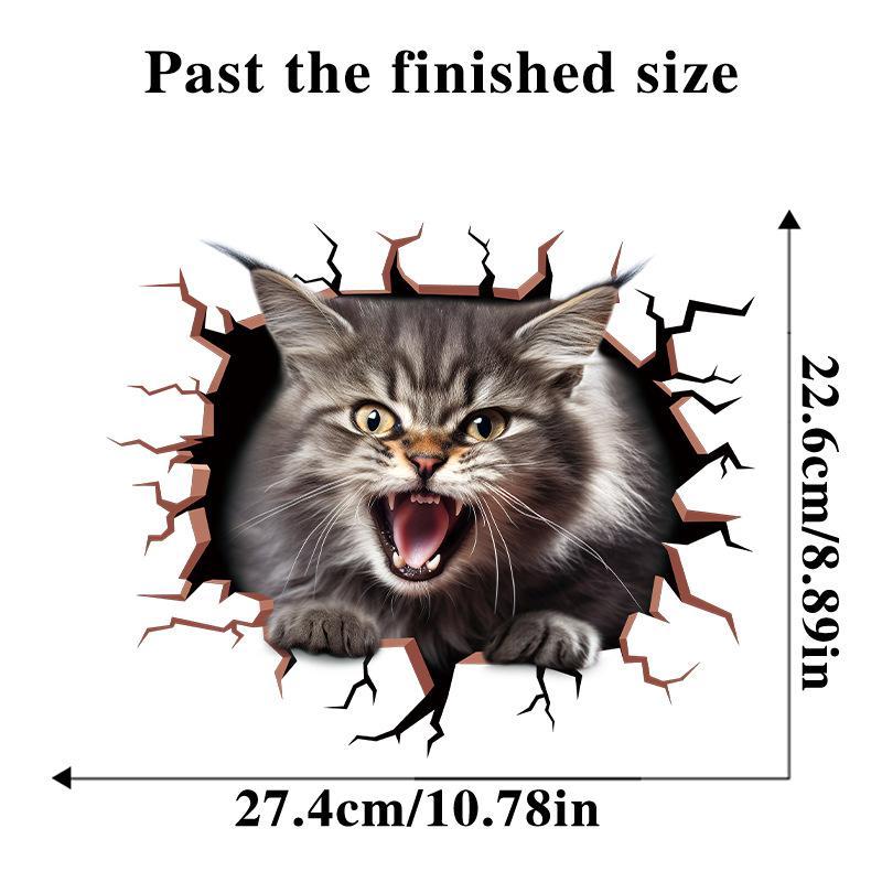 Мультфильм милый акварельный кот наклейка наклейки ванная комната украшение крышки унитаза водостойкая наклейка на стену