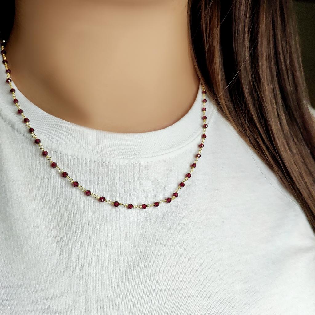 Серебряное колье с натуральным гранатом 11.245ct (2126256)