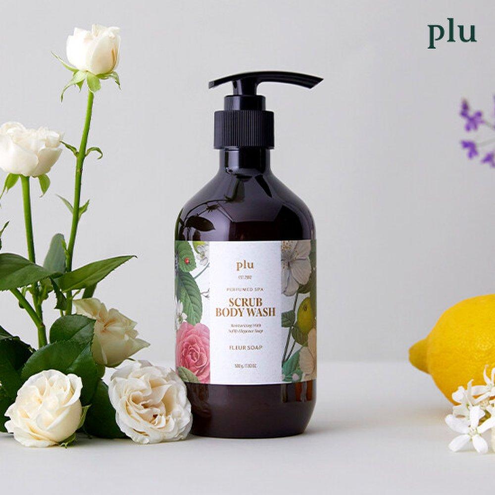 (Отдельный предмет) Plu Парфюмированный Скраб Гель для Душа 500г (Выберите тип)