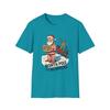 Unisex Softstyle T-Shirt Mens Womens Tees Top Santa Pajamas Sleigh Reindeer Snowbank Funny Holiday