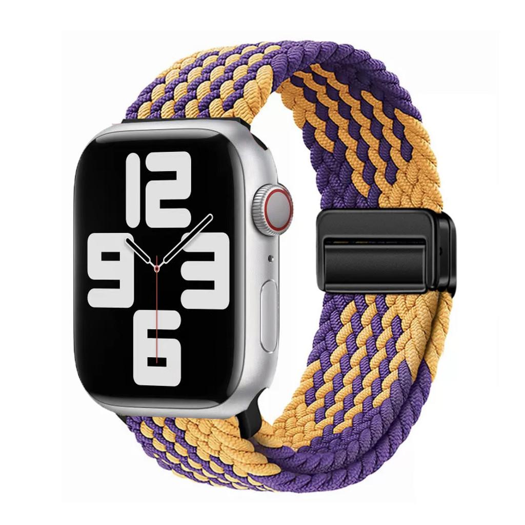Плетеная нейлоновая ремешок-браслет Совместимый Для Apple Watch S10 46мм 44мм 40мм 45мм 49мм 41мм 38мм iWatch series se 10 7 3 5 6 8 9 Ultra
