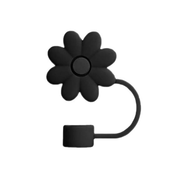 Соломенный чехол с цветами, пищевой силикон, многоразовый пыленепроницаемый стакан, стакан для соломы, заглушка, Топпер, защитная чашка, аксессуары