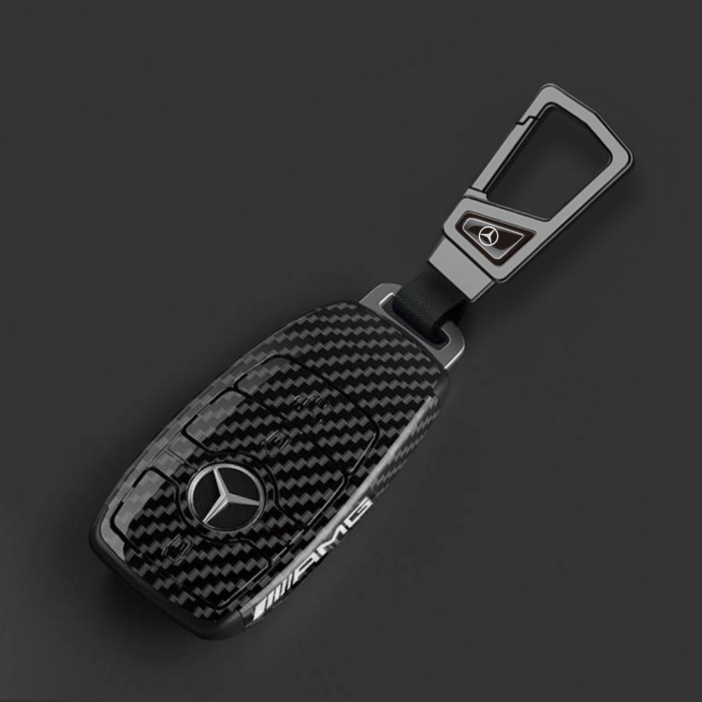 Car Key Rings For Mercedes Benz AMG A B C E S Class W204 W205 W177 W222 GLC CLE CLA GLB GLC GLS Car Key Case Cover Holder Shell