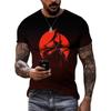 Summer New 3D Creative Warrior Graphic T Shirts Fashion Handsome Printed Cool T Shirt Personality Retro Streetwear Men Tees Tops