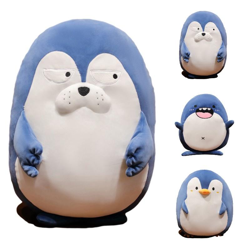 Cute And Adorable Penguin Plush Toy Pillow Blanket For Wholesale