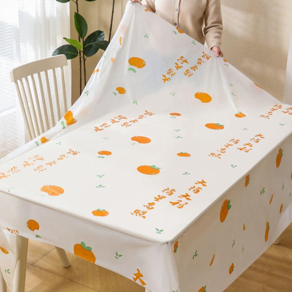 20Pcs Oil Proof Round PVC Tablecloth Plastic Fresh Fruit Tablecloth Desk