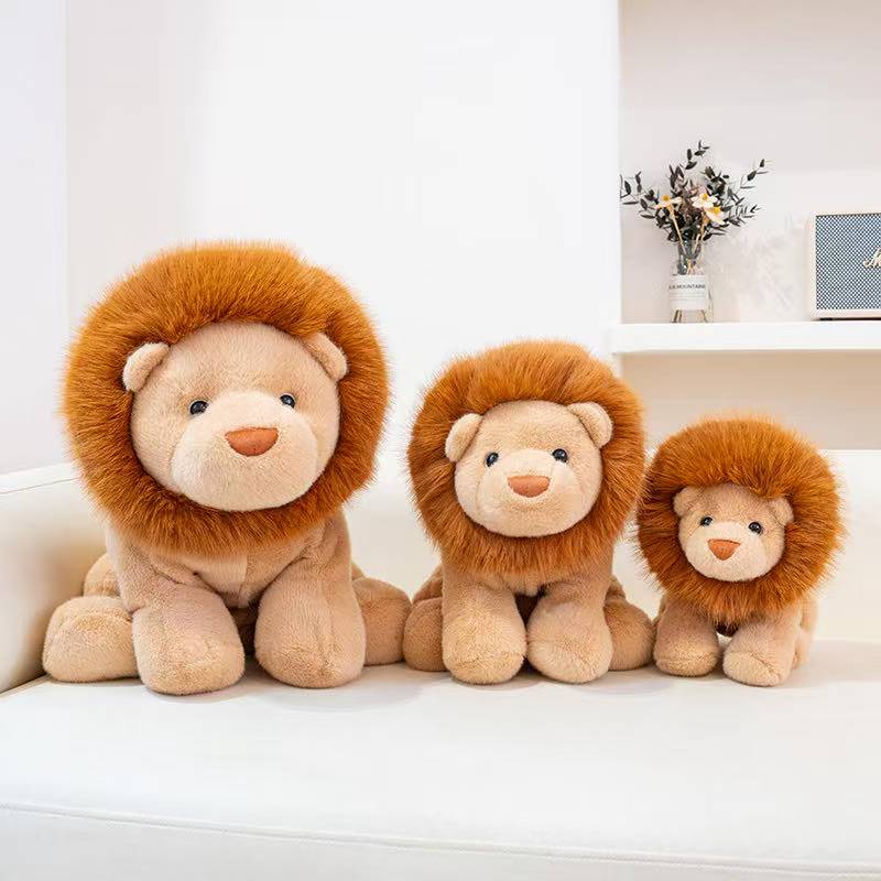 Latest Sitting and Lying Lion Doll Kawaii Plush Toy Handmade Doll Cartoon Anime Cute Pillow Children's Birthday Gift Doll