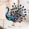 Акриловые статуэтки павлинов, фигурки, скульптура животных, декор для дома и офиса, настольные композиции, коллекционная декоративная фигурка