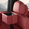 Leather Foldable Car Trash Bin Waterproof Car Backseat Storage Box Vehicle Trash Can  Car Supplies