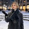 Fashionable Winter Accessories for Women Faux Fur Scarf, Neck Warmer Cold Weather, Short Collar Scarves, Soft Skin Friendly Plush Scarf & Not