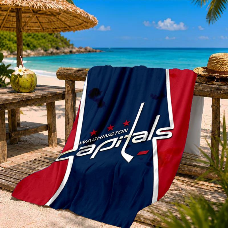 Capitals ice hockey Beach Towel Microfiber Beach Towel, Lightweight and Quick-Dry, for Summer Travel, Swimming Pool Fan Birthday Gift