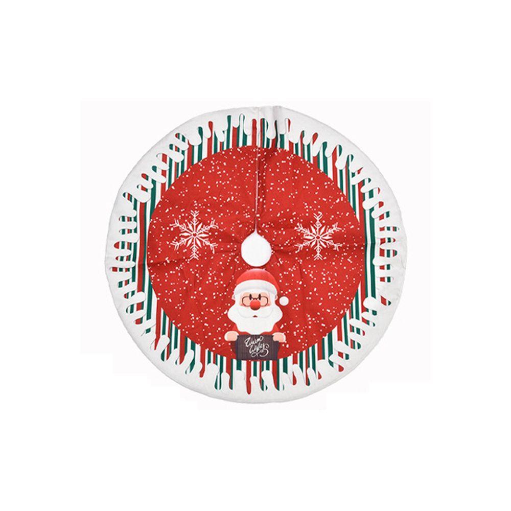 New Year Cloth/Linen Xmas Layout Floor Mat Cover Xmas Decor Christmas Carpet Xmas Tree Skirt