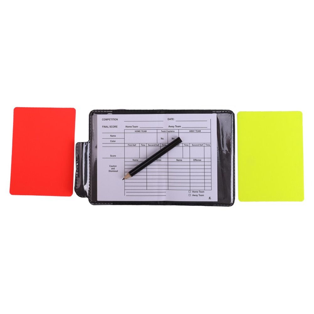 Fluorescent Football Red and Yellow Cards Red Yellow Cards Soccer Referee Record Book