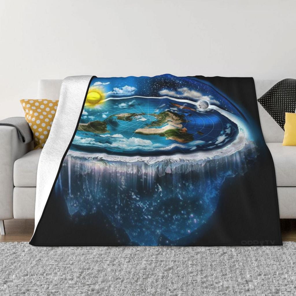 Flat Earth With Dome Art Personalized Gift An Ultra-Soft Micro Fleece Blanket