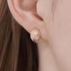 [ELLE Jewelry] 14K GF Bold Basic One-Touch Volume Earrings ELGPEE542