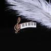 Personalized Creative Piano Music Brooch, Small And Elegant  Accessories, Exquisite And Elegant Literary Musical Instrument Badge Corsage