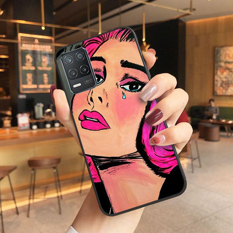 Чехол для телефона Funda Cartoon Crying Girl Face для oppo Realme 8Pro 6PRO 6i 7pro 9i 9pro C11 C21Y C21 C25Y C25S C3 Q3S XT Case coque