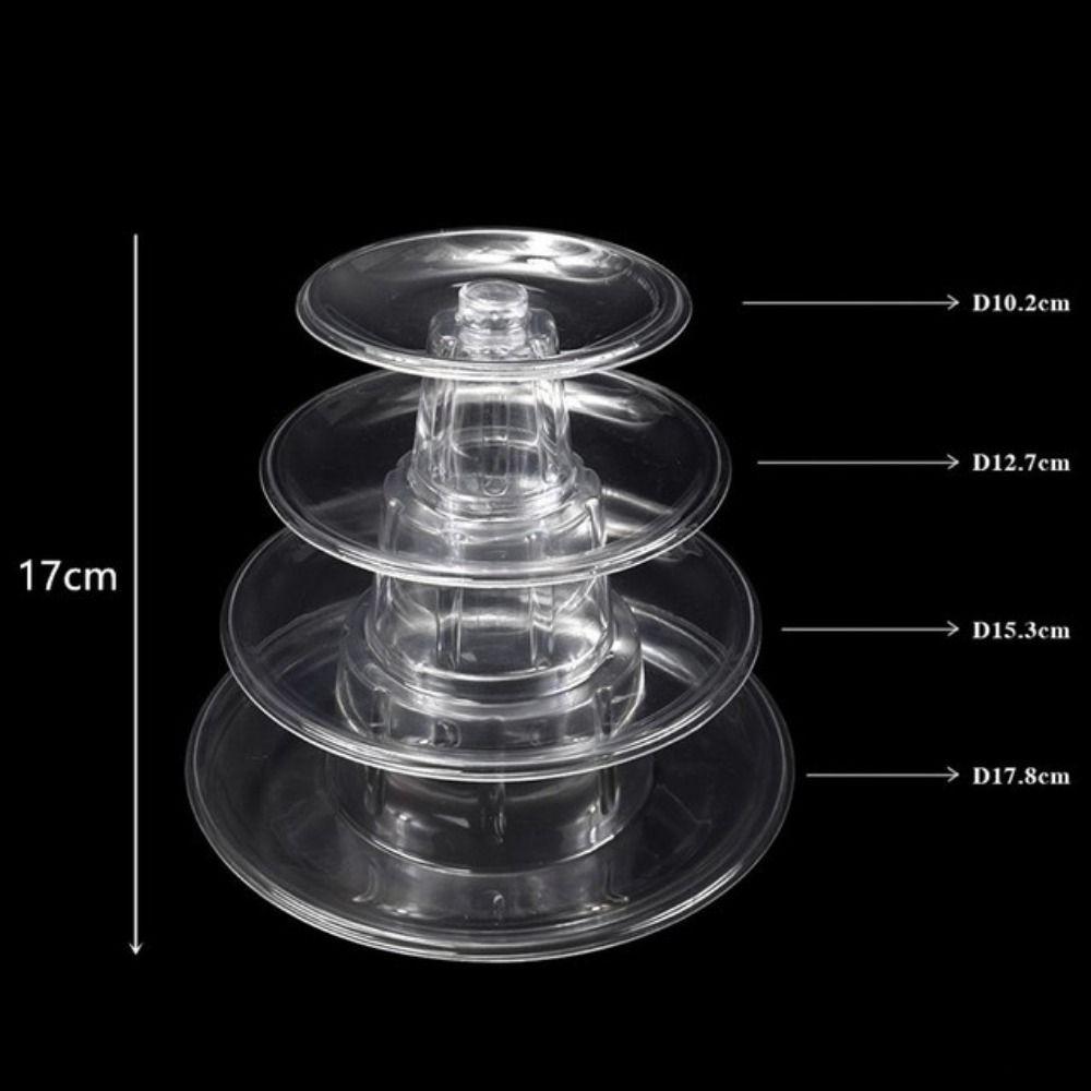 Clear Cupcake Tower Rack PET Material Cake Placing Rack Macaron Display Stand  Wedding Decor