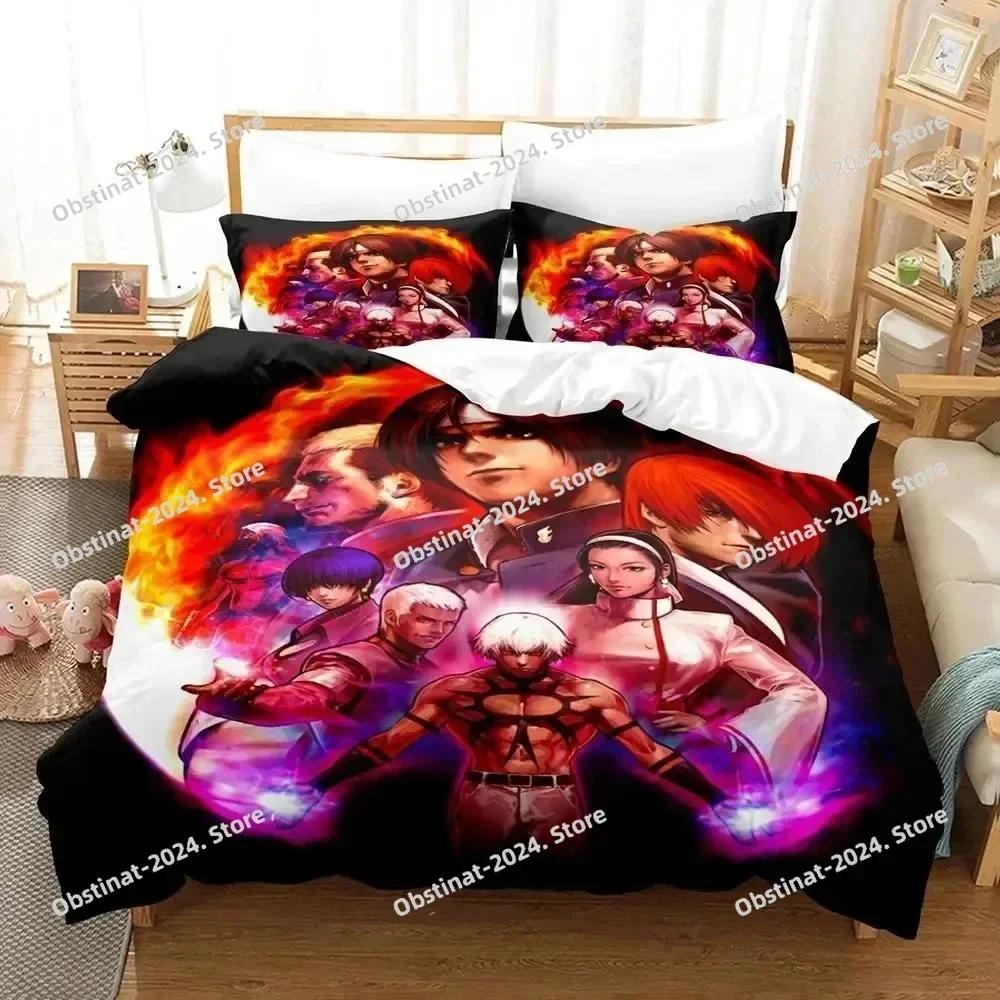 Аниме King Of Fighters Постельное белье Пододеяльник Постельный комплект Одеяло Чехол Наволочка Одеяло King Queen Size Постельное белье для мальчиков и взрослых