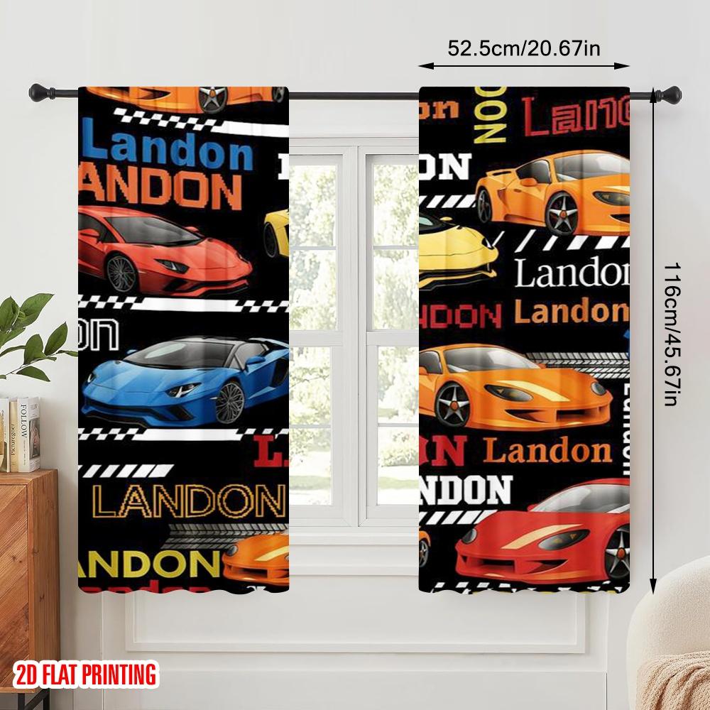 2 шт., 2D-печать на плоскости Шторы Рулонные шторы Speedy Landon Прочная ткань 100% полиэстер (без удилища) Подарки для спальни,