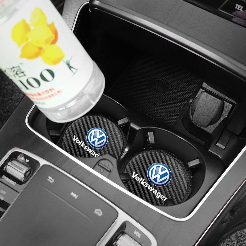 Для Volkswagen 2 шт. Автомобильная подставка под стакан/бутылку Нескользящая подкладка Ключ Для Volkswagen VW ID3 Tiguan T-Cross GTI Phaeton Golf Teramont Amarok T5 Passat