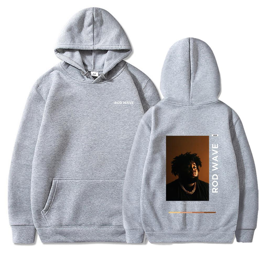 Rod Wave Nostalgia Essential Hoodies Мужские Женские Толстовки С Капюшоном Модные Повседневные Пуловеры в Стиле Хип-Хоп Осенние Мальчики Девочки Черные Уличные Толстовки С Капюшоном