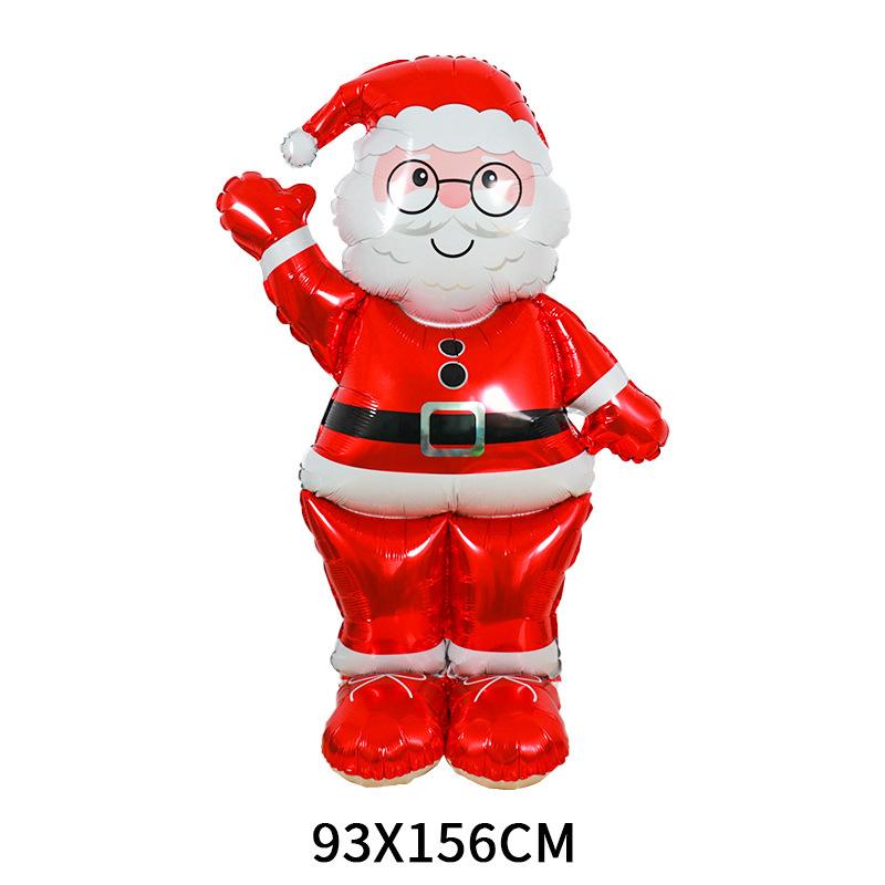 1 Oversized Standing Santa Claus Foil Balloon Christmas Holiday Party Decorations New Year's Birthday Supplies Easter Gifts