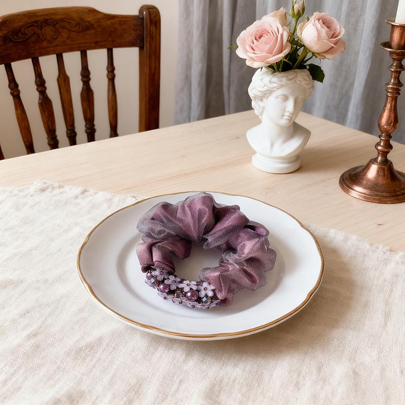 Премиальная эластичная сетчатая резинка-скранч - Элегантная сказочная резинка для волос для низких хвостов