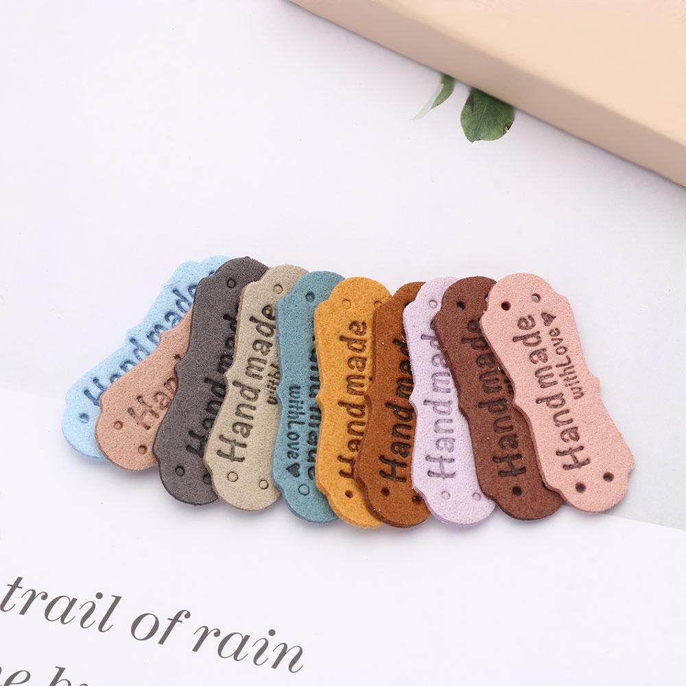 20 шт. DIY PU кожаные шапки сумки этикетки для одежды этикетки для одежды бирки ручной работы с любовью