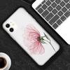 Красивый чехол с цветком для iPhone 13 12 11 Pro Max XS Max XR X 7 8 6 Plus 5 5S SE 2020 12 Mini Matte Soft TPU Clear Cover