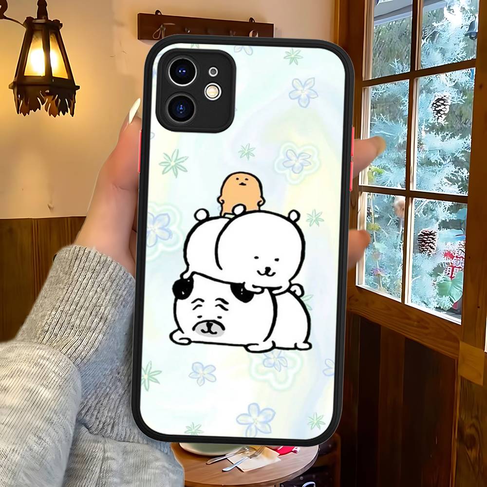 Popular Cute J-Joke B-Bear For IPhone 11 12 13 14 15 16 Pro Max Plus Matte Translucent Phone Cover