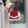 Autumn and Winter Wool Bag Women's New Fashion Retro Portable Small Square Bag Versatile Shoulder Messenger Bag