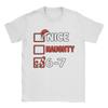 Men's Nice Naughty 67 List 6-7 Meme Funny Christmas T Shirts  Cotton Clothes Novelty Short Sleeve Crew Neck Tees T-Shirts