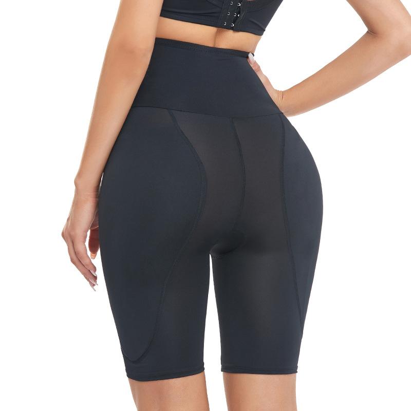 High Waist Hip Enhancement Crotch Fake Buttocks Lifting Pants Sponge Pads Large Size Waist Cinching Girdle Platoon Button Body Shaping Pants