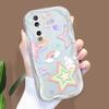Cute Cartoon Pattern Cream Texture Casing Wavy Edge Soft Silicone Cover Phone Case for Huawei Honor Infinix Tecno iPhone